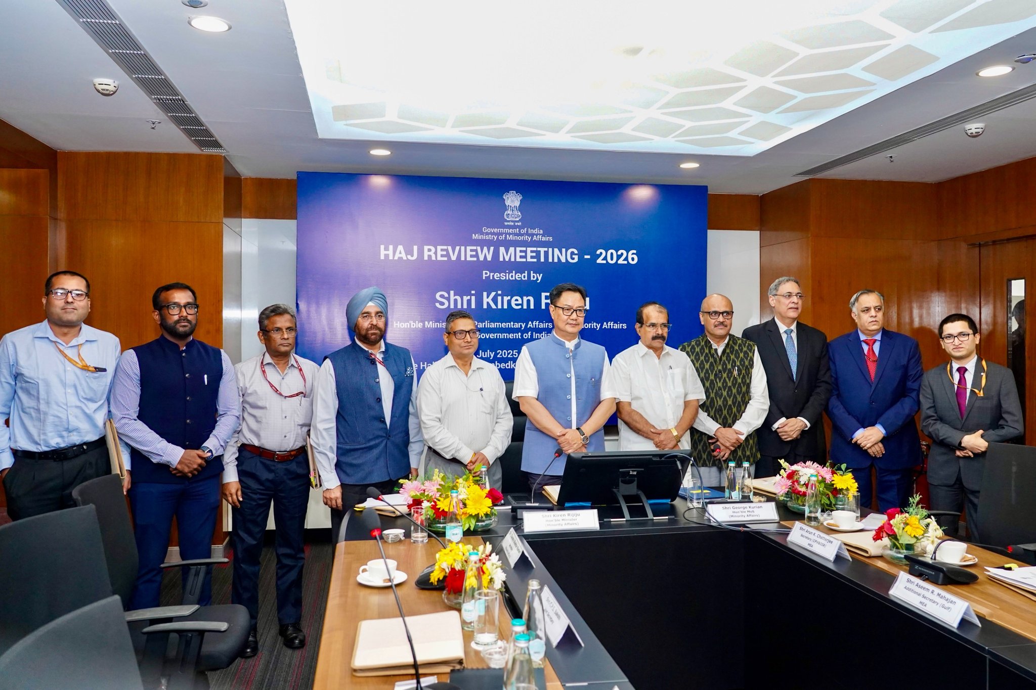Hon’ble Minister of Minority Affairs, Shri Kiren Rijiju chairs the Haj Review Meeting on 4th July, 2025